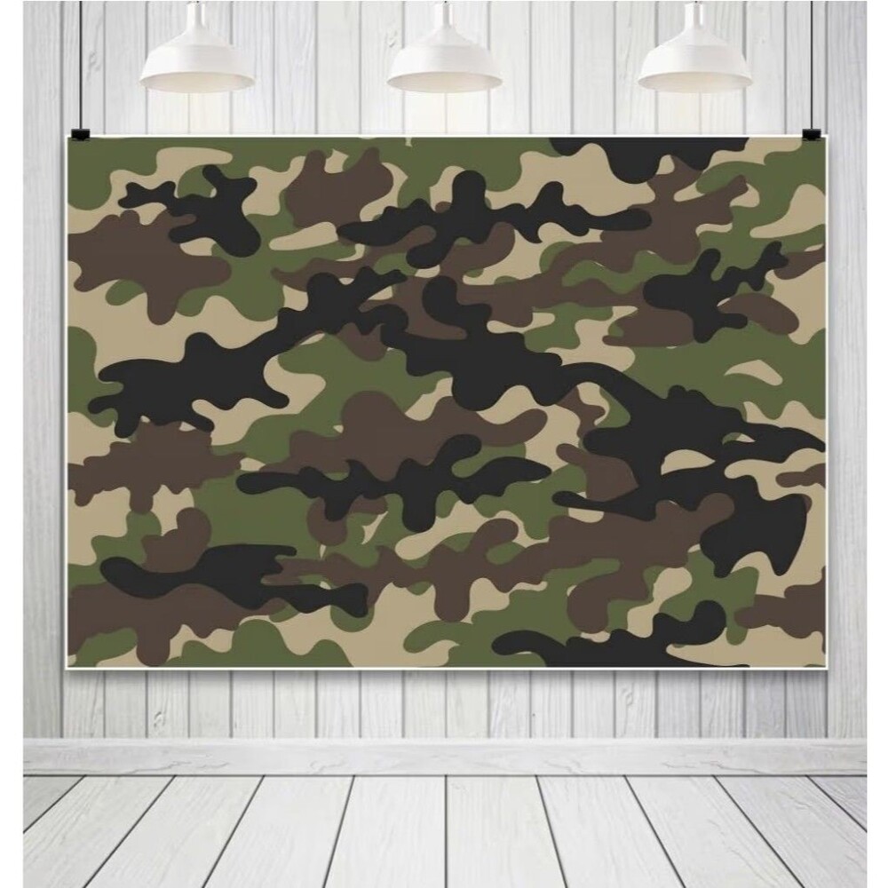 8x6ft Camouflage Pattern Backdrop Soldier Army Green Military Photo Backdrop